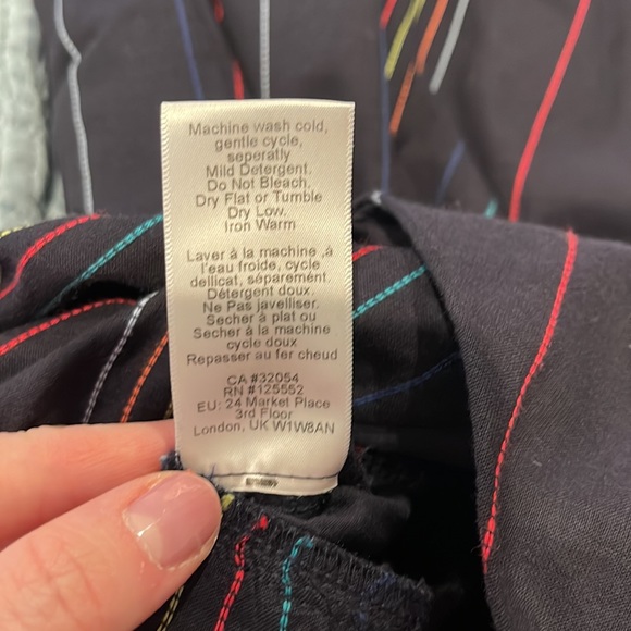 Anthropologie Dolan embroidered striped halter jumpsuit - Picture 13 of 13